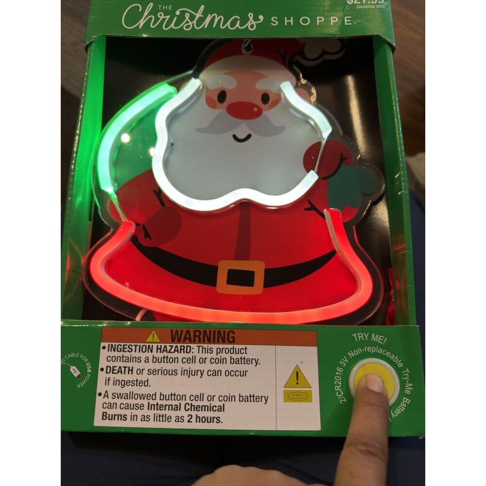 New Santa Neon Sign LED Light Glow Christmas Holiday Decoration - Picture 2 of 6